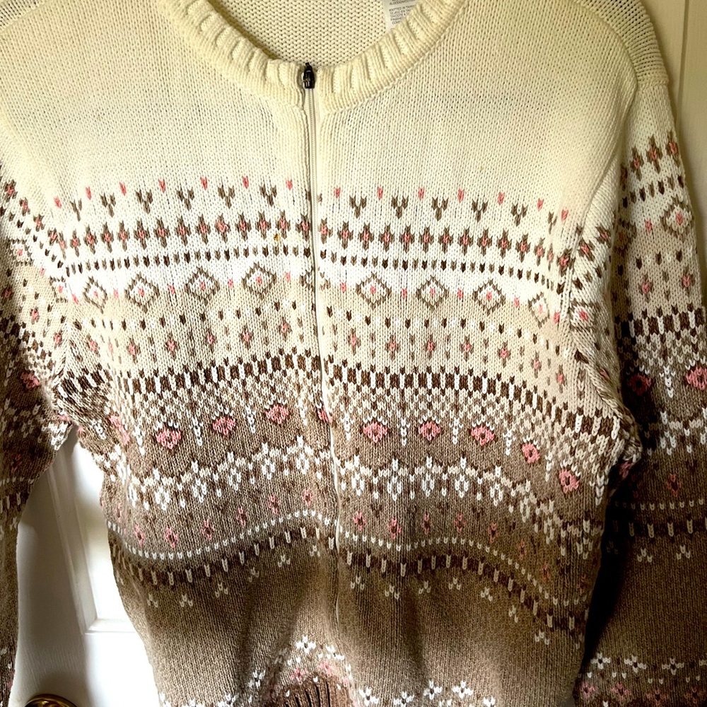 Liz Claiborne Sweater with Zipper Front